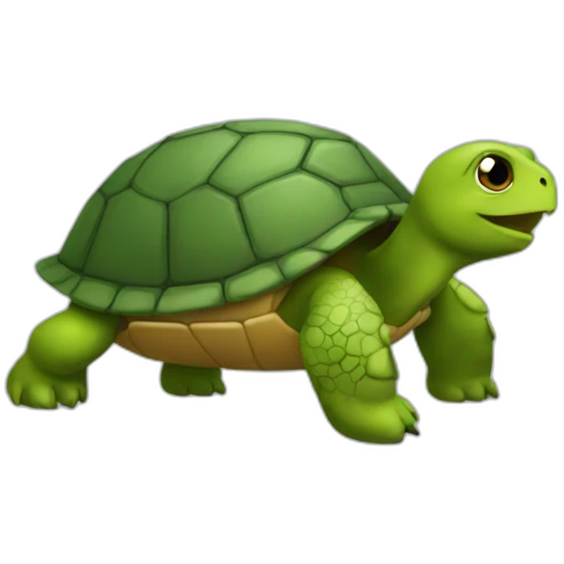 A turtle chains emoji