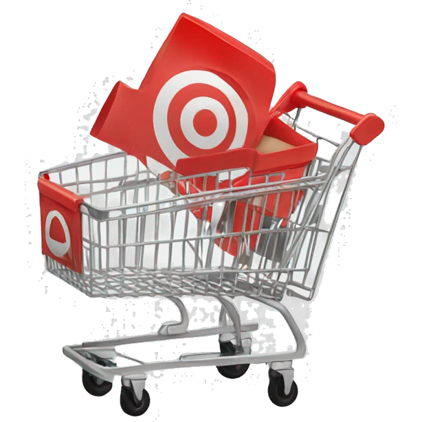 All Red Target shopping cart emoji