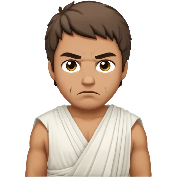 evil man with greek dress toga emoji