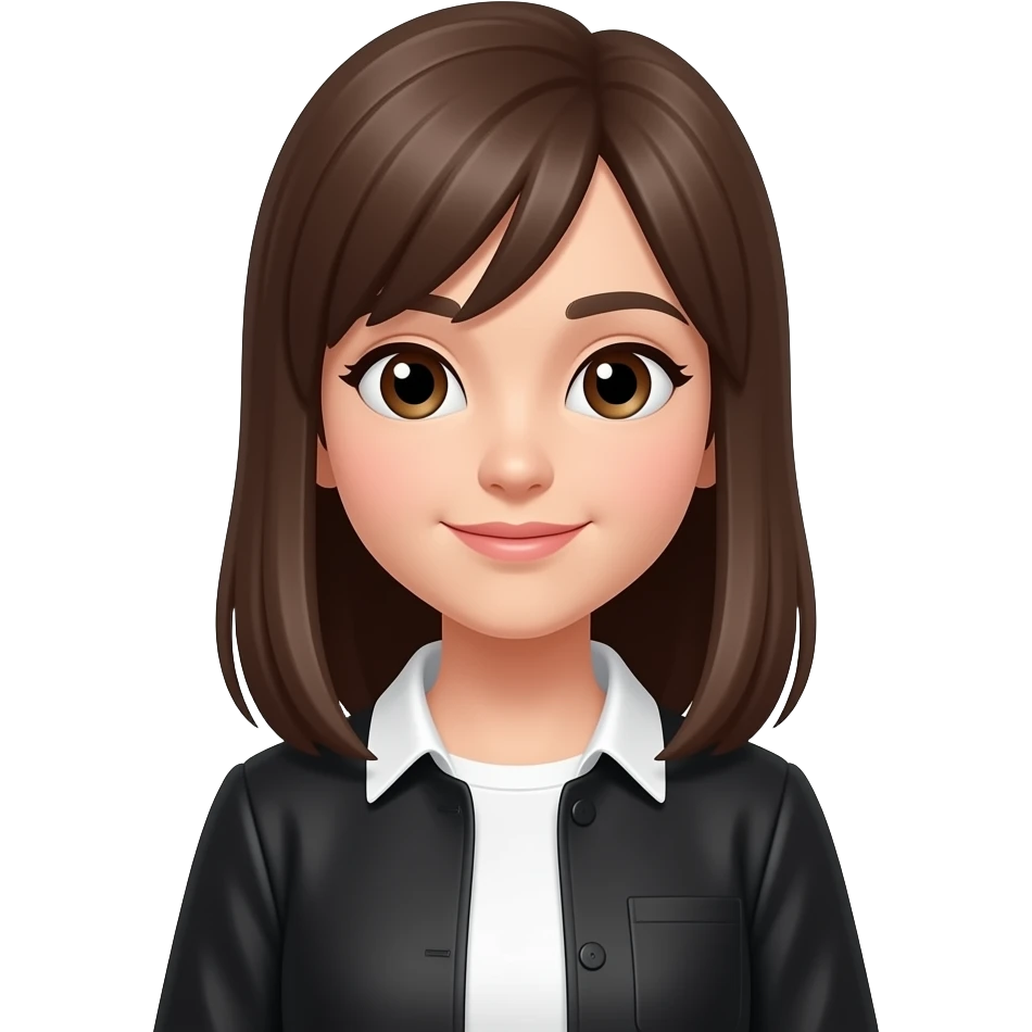 Girl wearing Black and White emoji