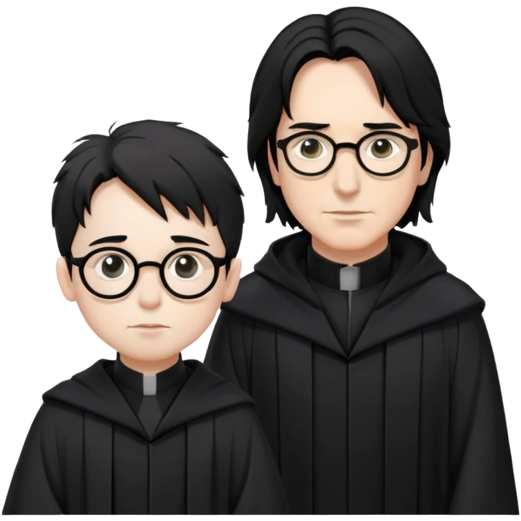 Professor Snape standing next to Harry Potter emoji