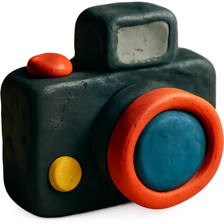 claymation style camera emoji