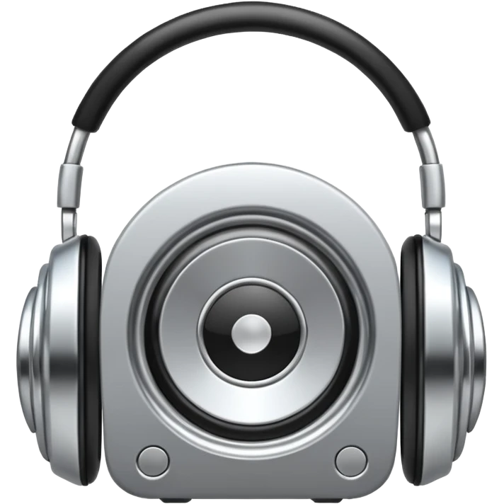 audio metallic silver chrome emoji