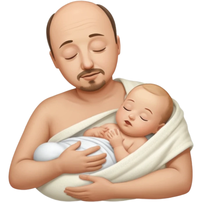 Rafael Benitez coach in his arms sleeps a baby emoji