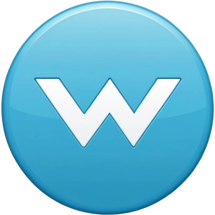 "A small solid cyan-blue circle with a centered bright white check mark, clean and minimal, symbolizing trust and distinction." emoji