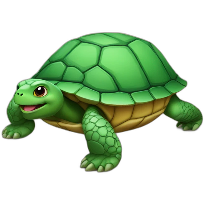 Chat sur une tortue emoji
