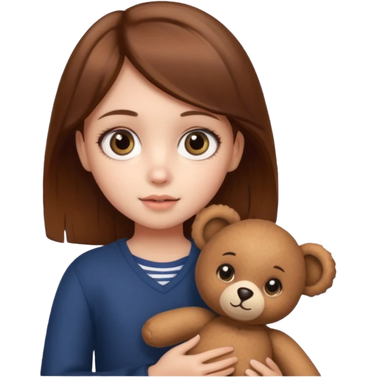 spetical girl with bear  emoji