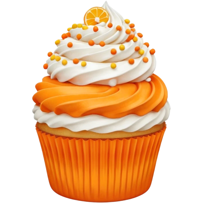 Orange creamsicle cupcake  emoji