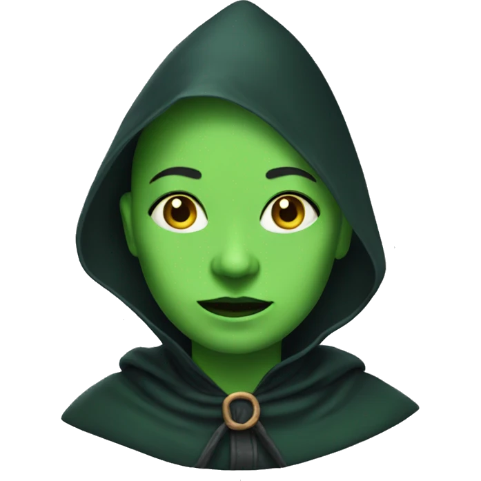 a bald green witch emoji