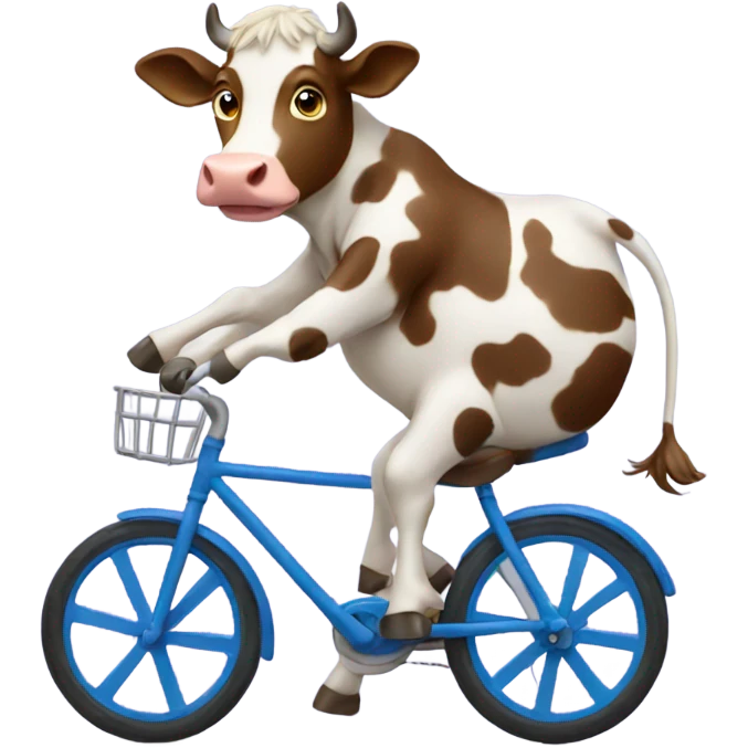 Cow riding a bike  emoji