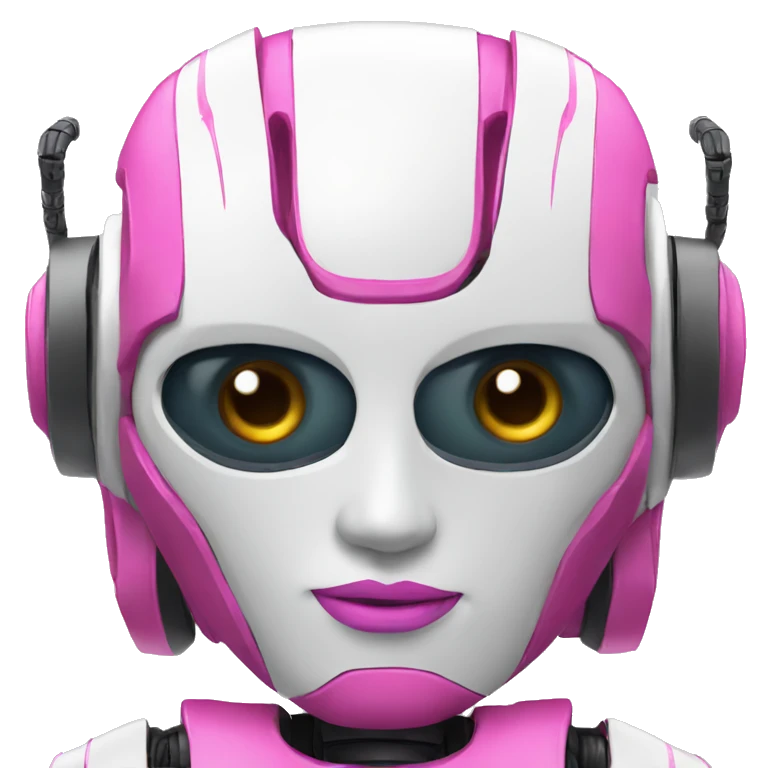 robot con lazo rosa  emoji
