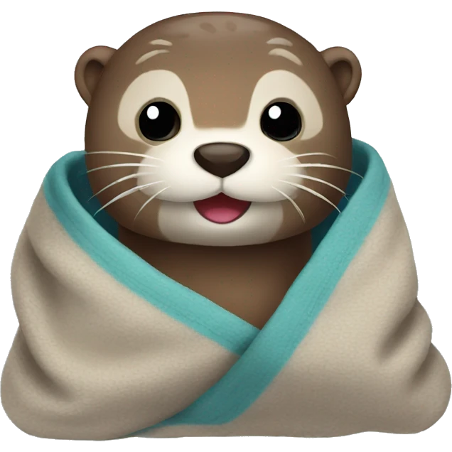 otter cozy in blanket emoji