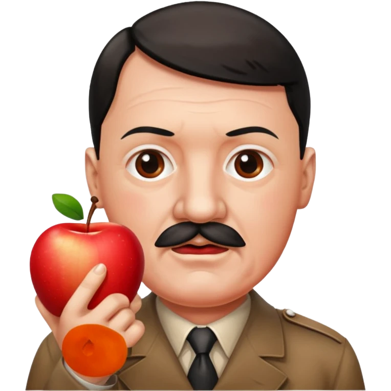 Hitler qui mange une pomme  emoji