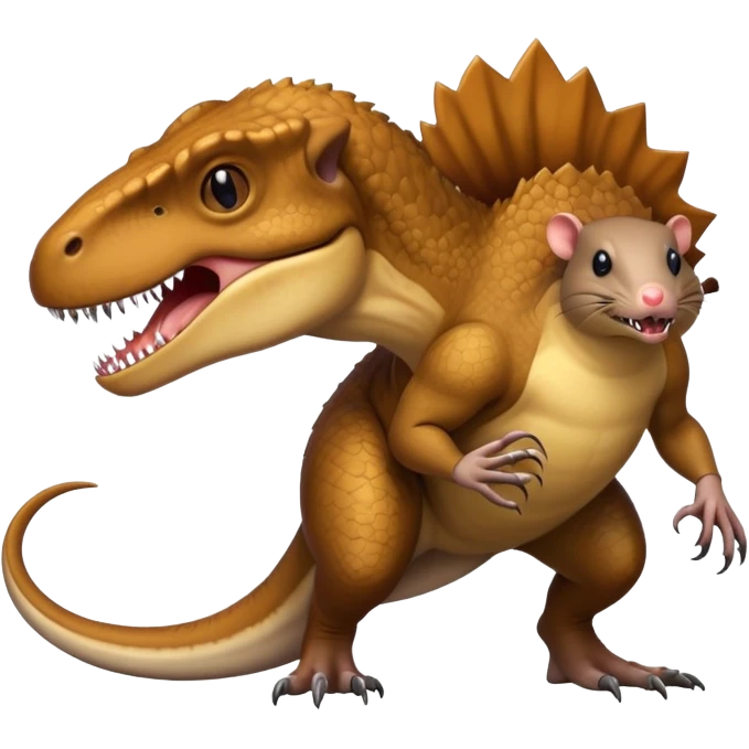 T. rex and rat combo  emoji