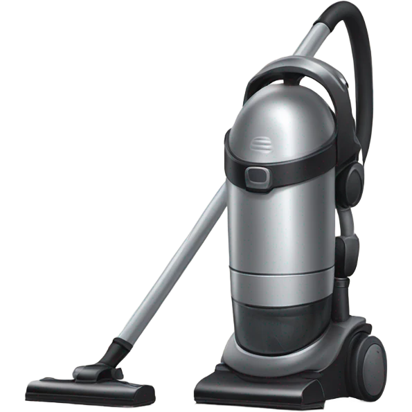 A vacuum doing ninja moves emoji