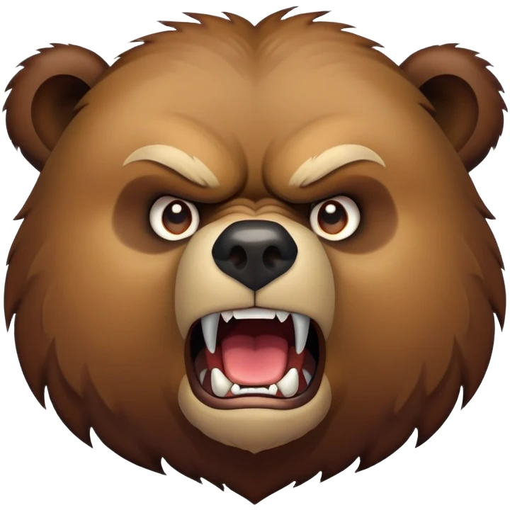 Grizzly bear angry emoji
