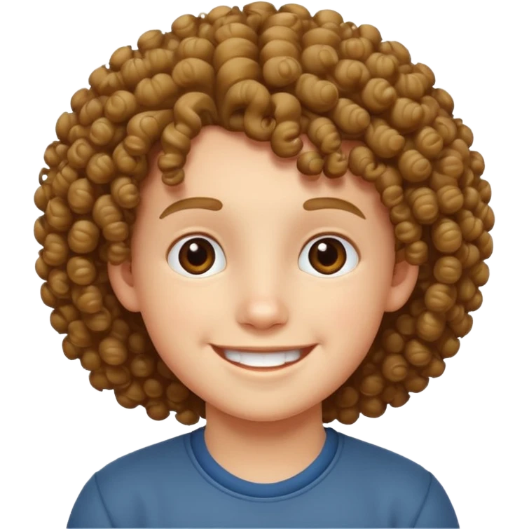 curly haired kid emoji