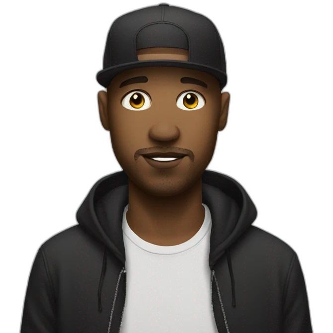 rapper without glasses emoji