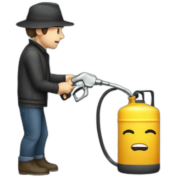 men steal petrol emoji