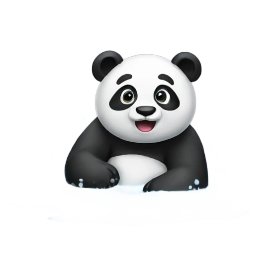 Panda in water  emoji