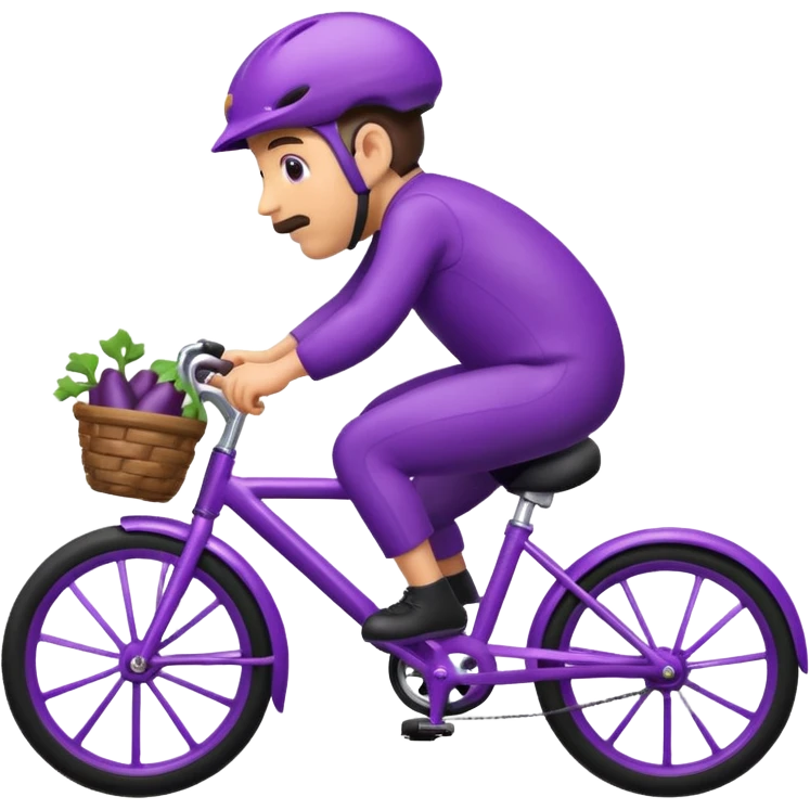 eggplant on bike emoji
