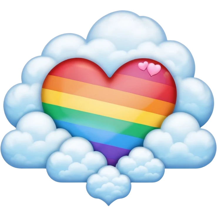 heart with rainbow clouds emoji