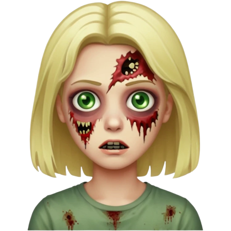 quero ser um zombie, sou loiro dos olhos verdes  emoji