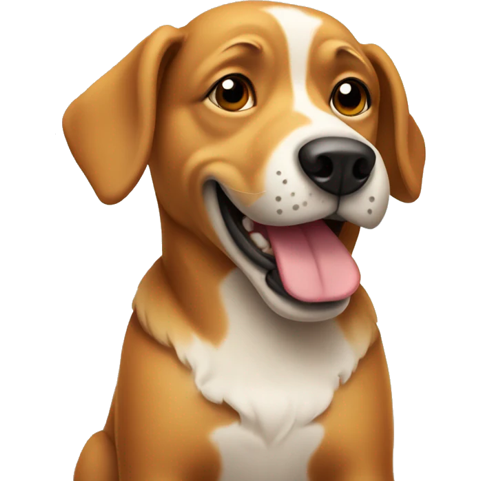 dog with a beer emoji