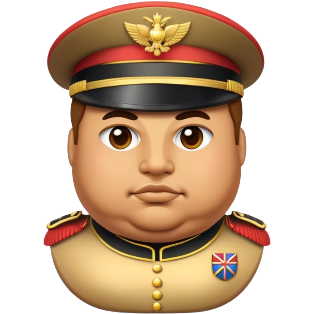Cinematic Realistic Botero Bronze Roman fat Soldier Emoji. emoji