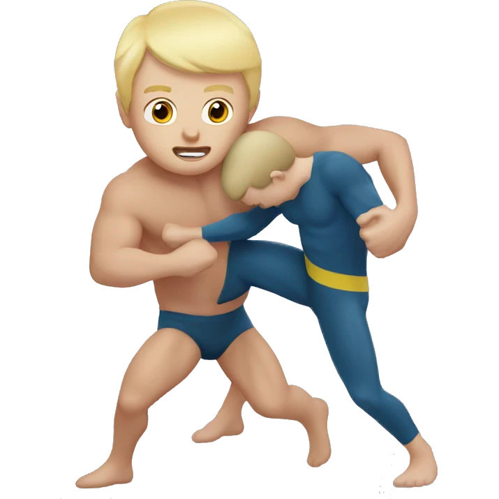 white boy wrestling match  emoji