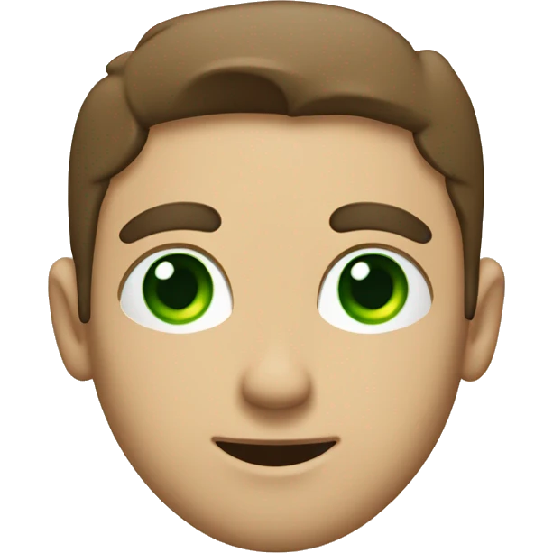 A white paper scroll held by a light-skinned man with green eyes and styled brown hair emoji