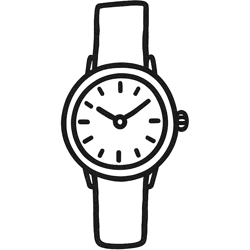 watch, hand drawn icon style, sketchy and playful emoji