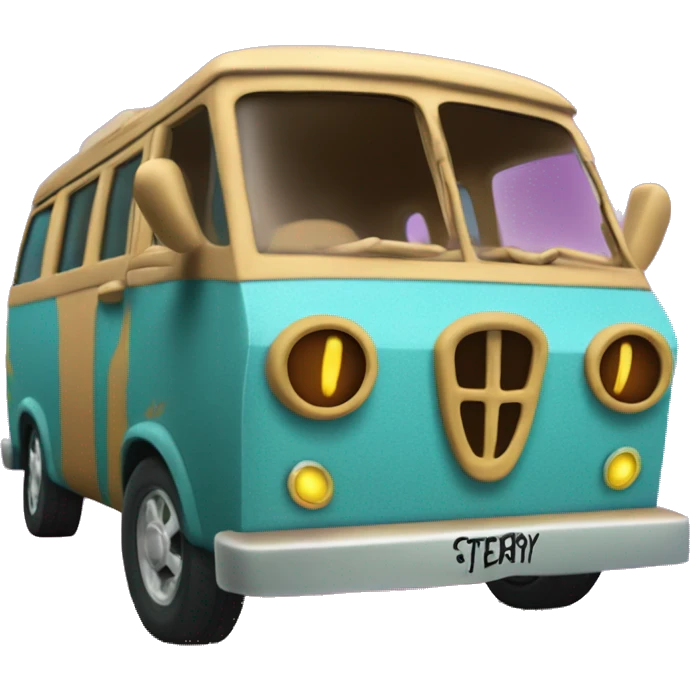 Card-craft Real 3d Scooby Doo’s mystery van emoji