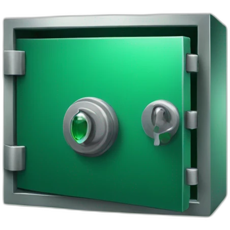 open safe, emerald emoji