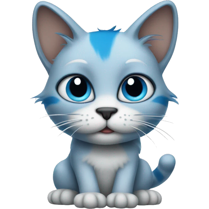 A blue Smurf cat emoji