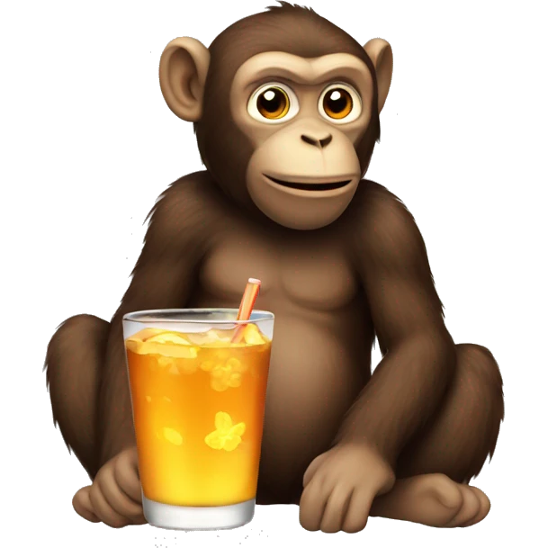 Monkey drink bear  emoji