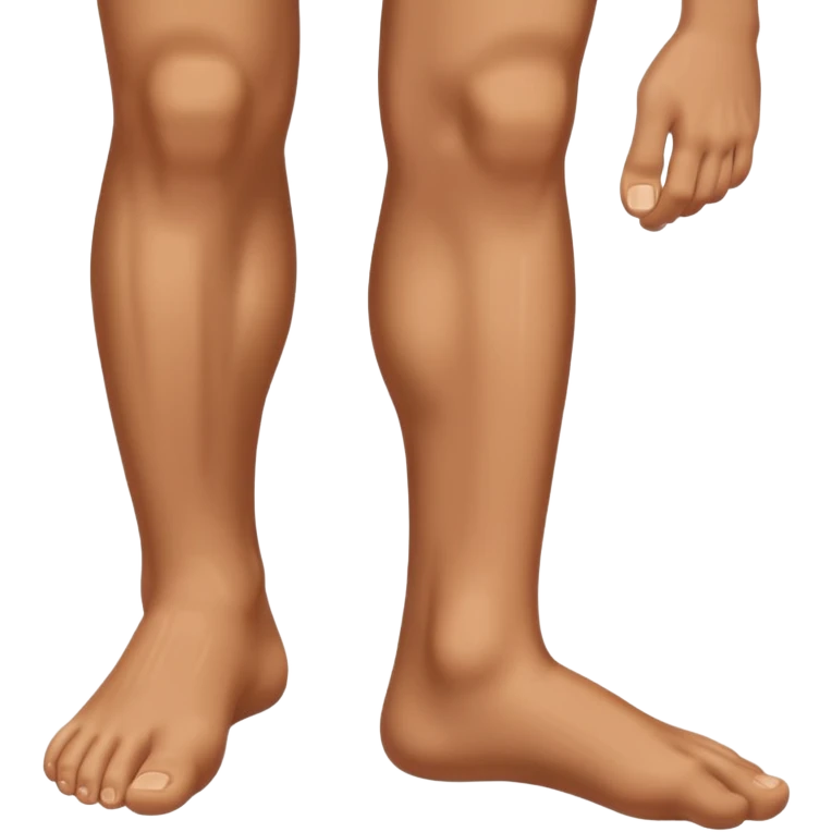 Male feet and hair on the legs emoji
