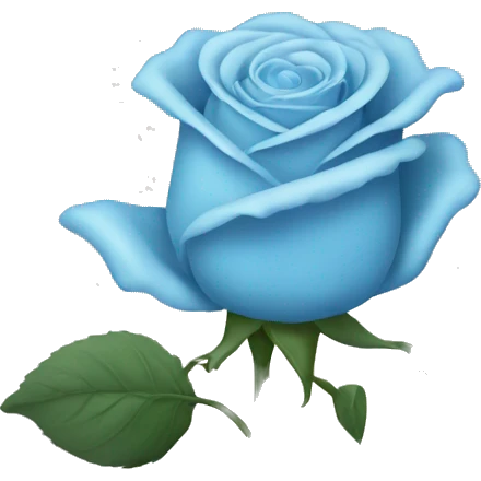 Light blue rose flower emoji