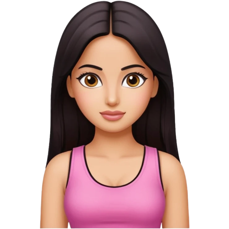 ipretty bratz emoji of katrina kaif wearing a pink top emoji