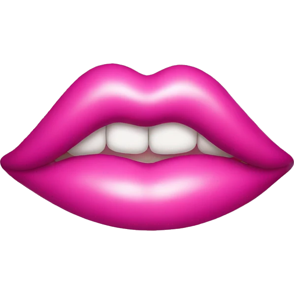 Pink kisses emoji