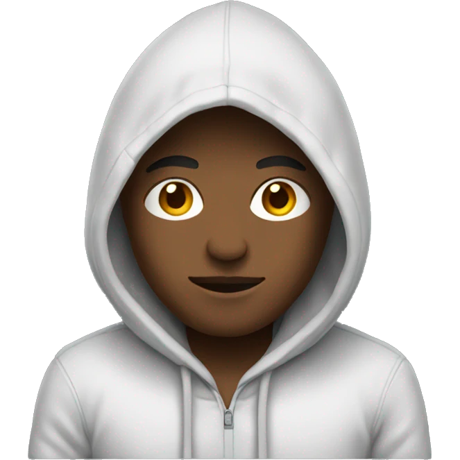 Person wearing a hoodie emoji