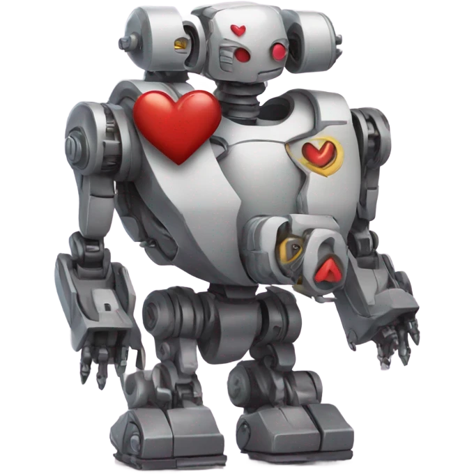 Heart with a mech emoji