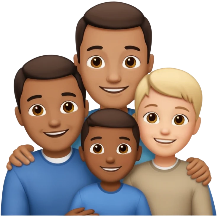 family with two fathers and one child emoji