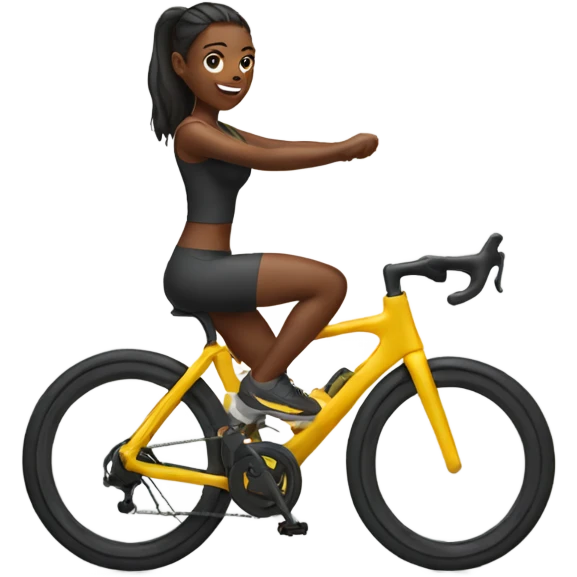 GYM BIKE girl on it emoji