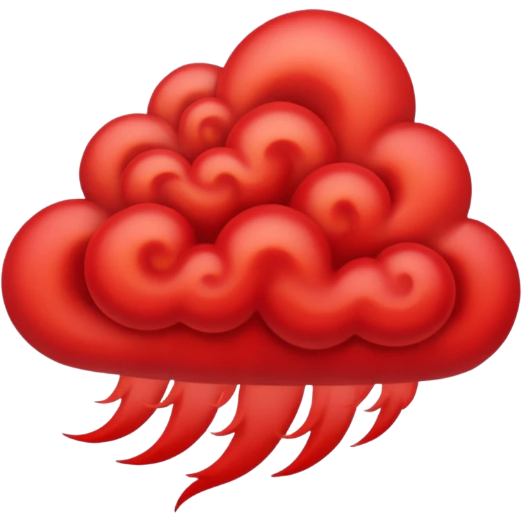 Nube roja emoji