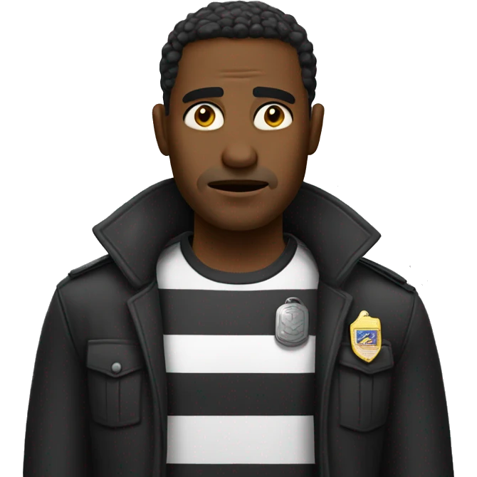dude dark american under arrest emoji
