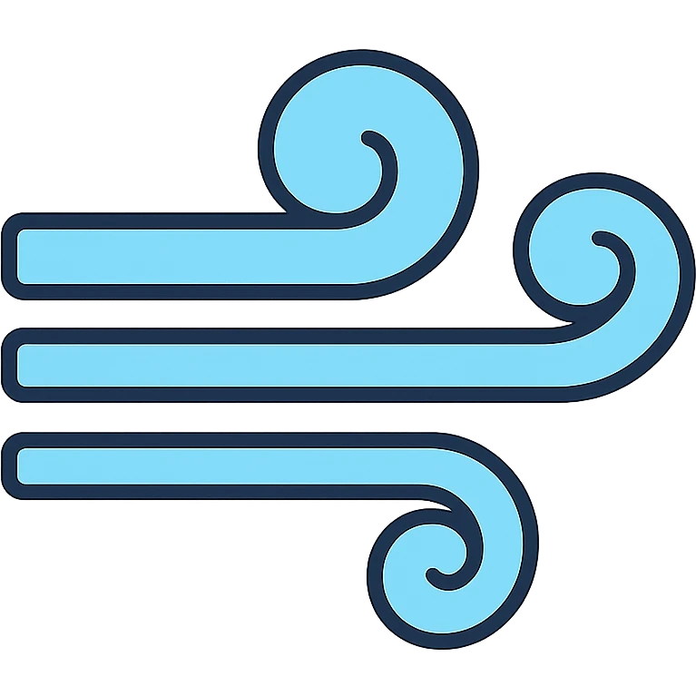air emoji, gentle breeze, soft blue tones emoji