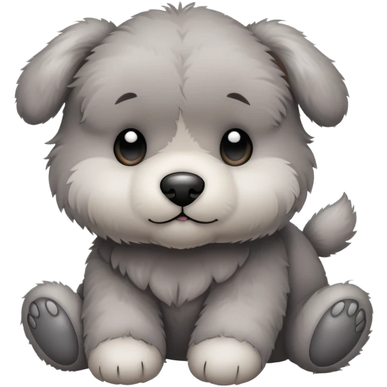 Gray Teddy puppy emoji