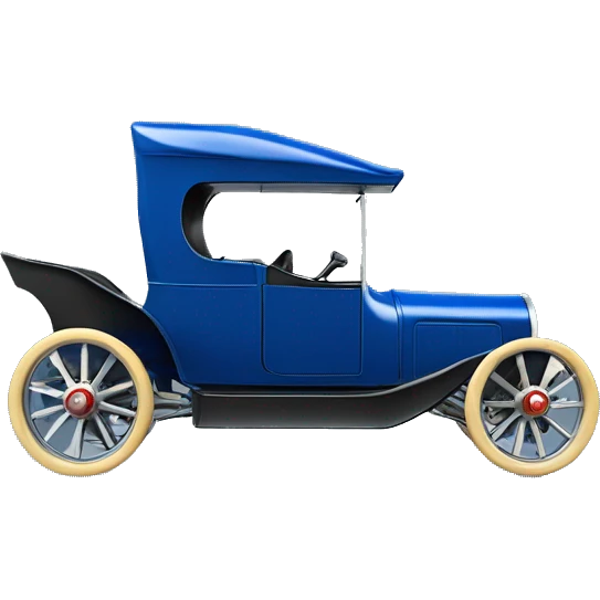 1879 Hot wheel vintage car in motion, dark blue  emoji
