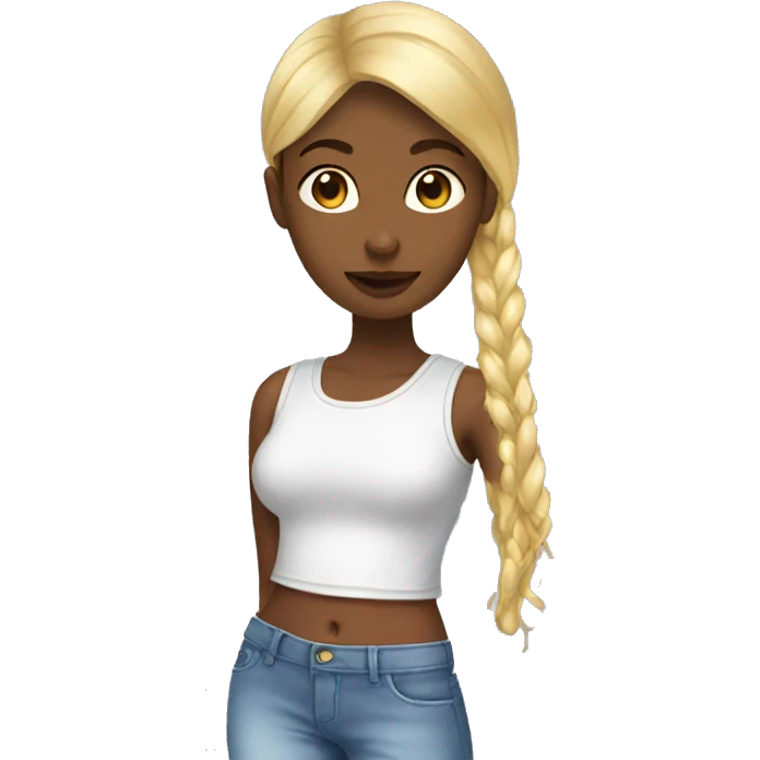 A girls dressed whit y2k clothes  emoji
